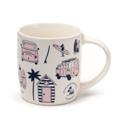 Volkswagen VW T1 Camper Bus Explore More Infuser Mug Set with Lid
