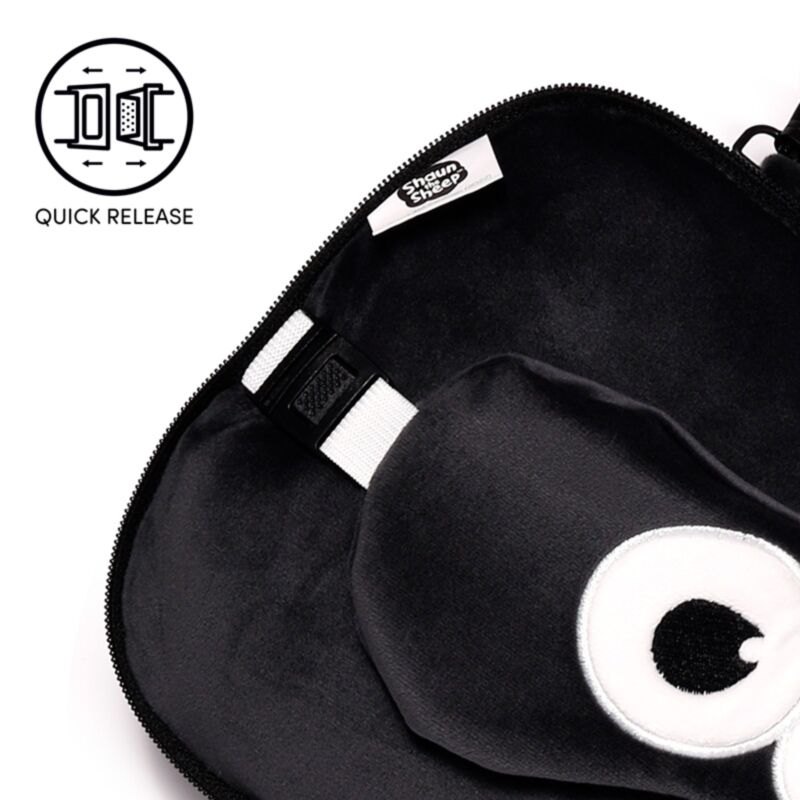 Relaxeazzz Shaun the Sheep Shaped Plush Travel Pillow & Eye Mask