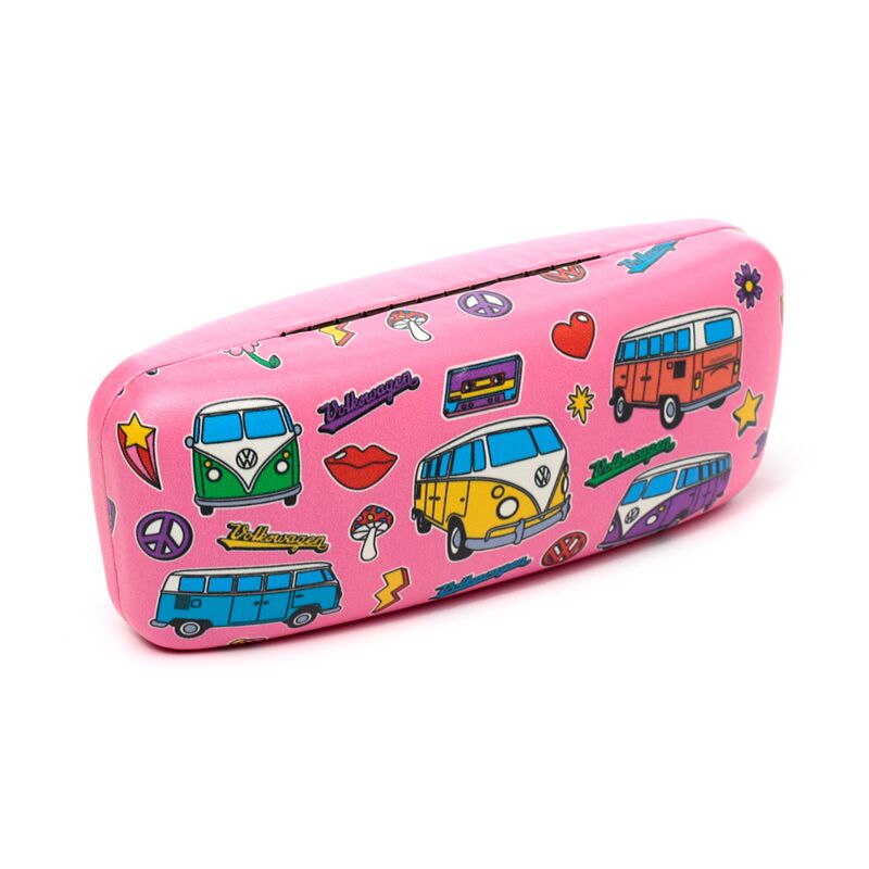 Glasses/Sunglasses Case Volkswagen VW T1 Camper Bus Retro - Pink