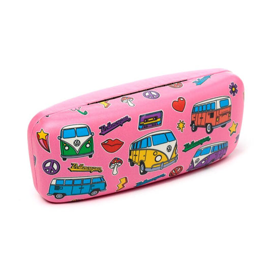 Glasses/Sunglasses Case Volkswagen VW T1 Camper Bus Retro - Pink