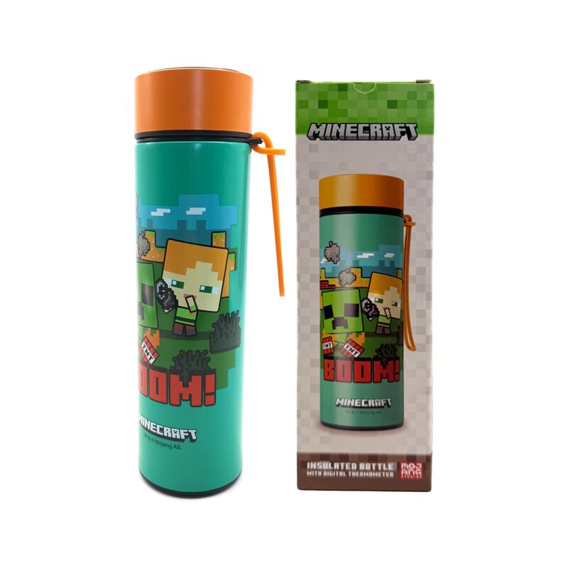 Minecraft Chibi Hot & Cold Digital Thermometer Bottle