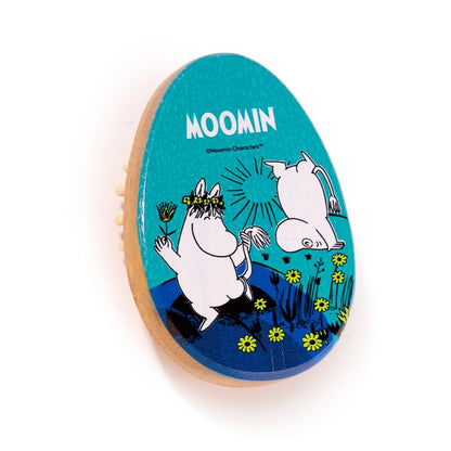 Moomin Shaped Bamboo Hair Brush - Green