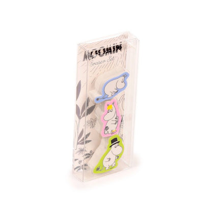 Moomin Garden 3 Piece Eraser Set