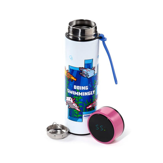 Minecraft Axolotl Hot & Cold Digital Thermometer Bottle