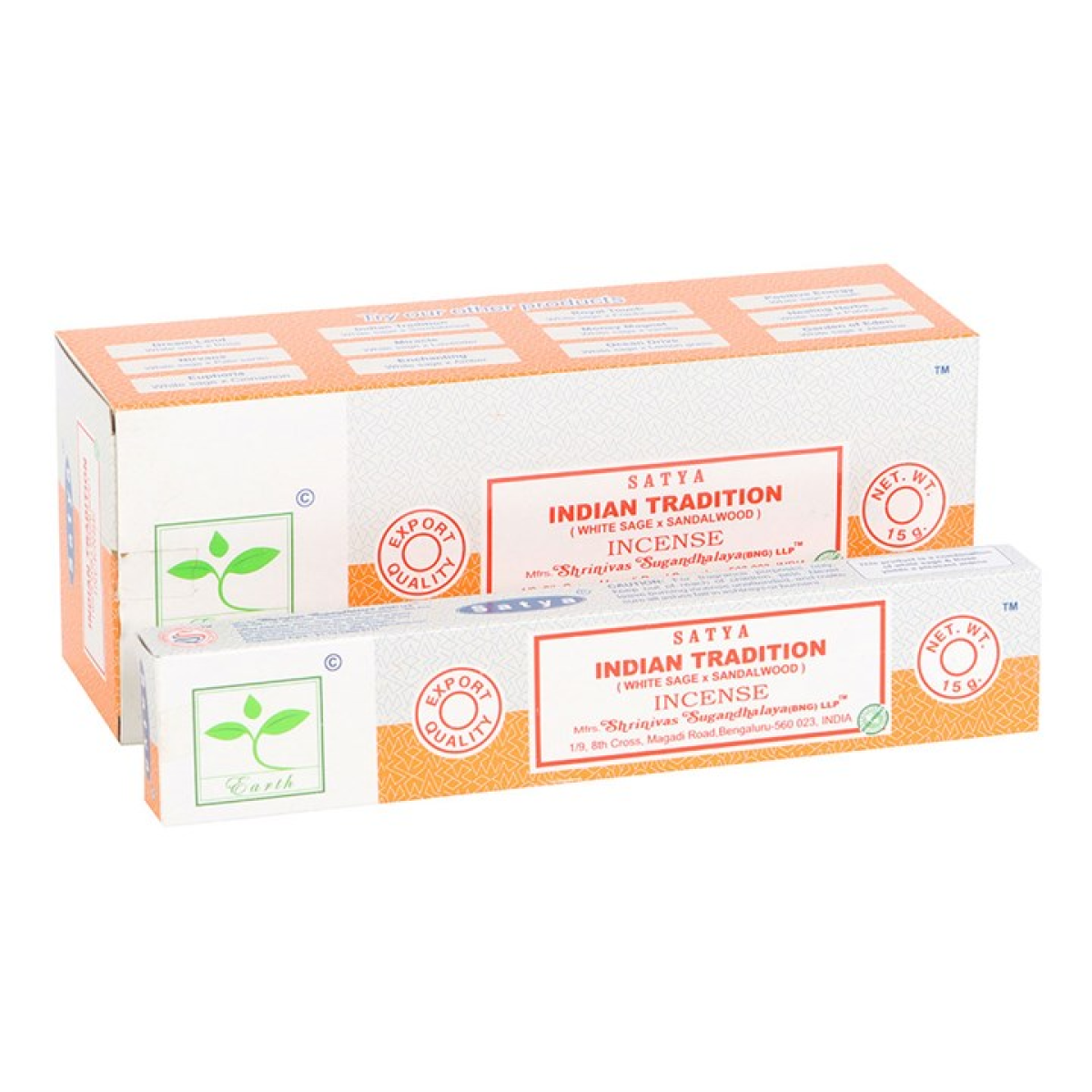 Set of 6 Earth Satya Indian Tradition Incense (12/50)